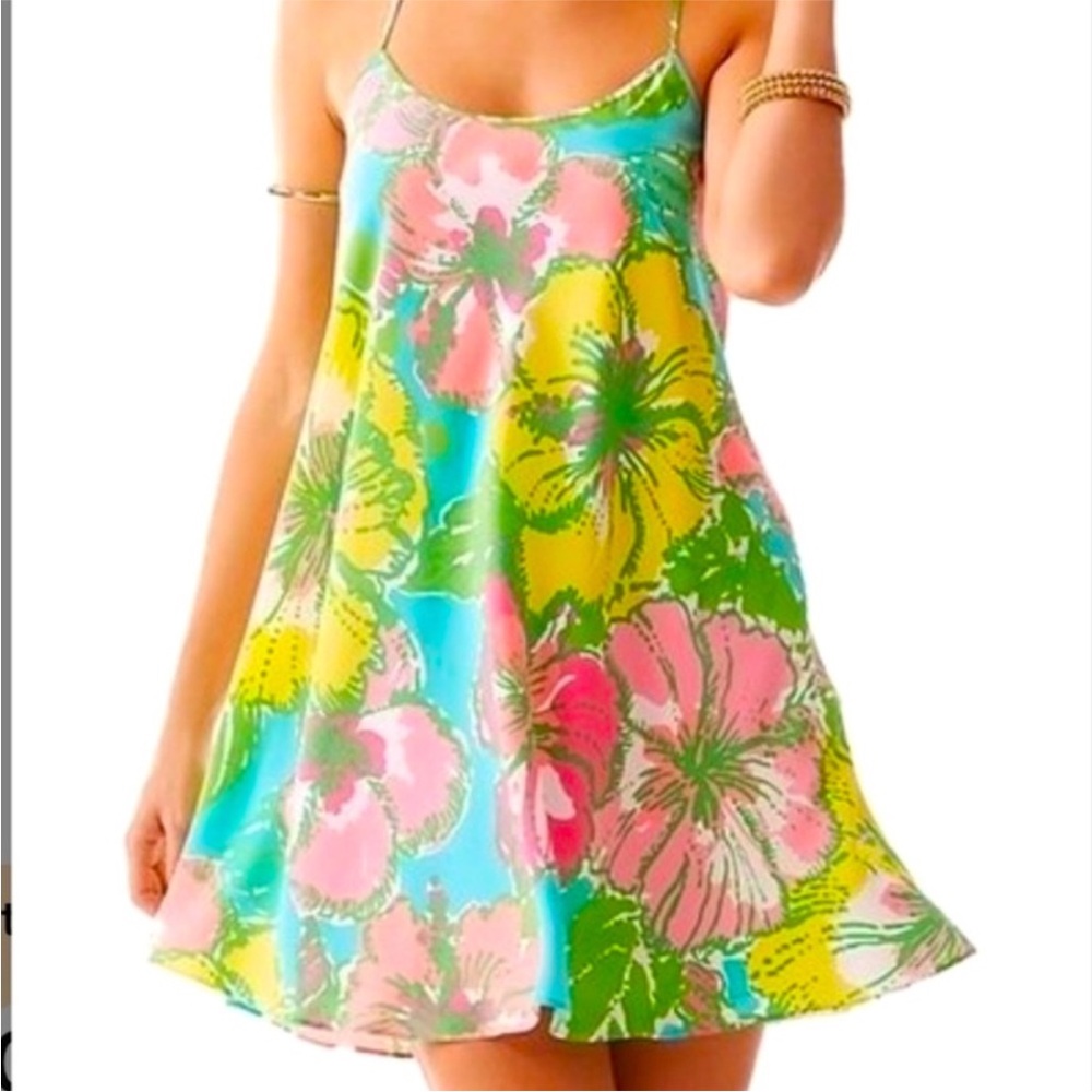 NWT Lilly Pulitzer Maisy Dress SZ XS Shorely Blue Big Flirt